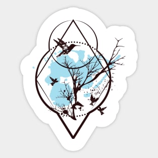 Boho Crow Sticker